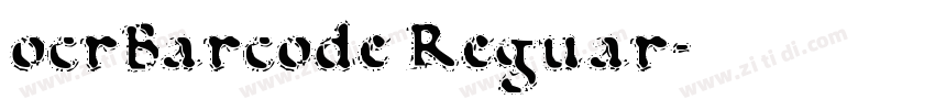 ocrBarcode Reguar字体转换